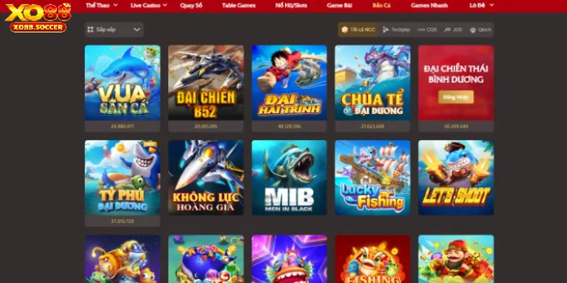 Kho game bắn cá đầy cuốn hút